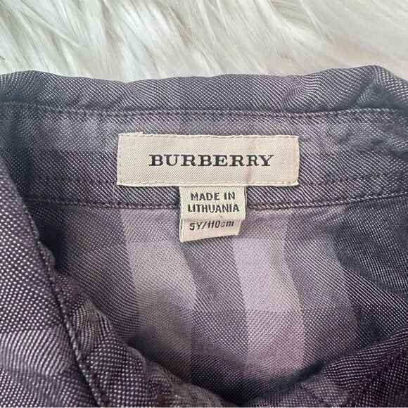 [Burberry] Girls Purple Tunic Shirt Dress - Size 5T - Picture 3 of 6